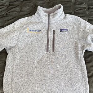 Patagonia Light Gray Zip-Up Men's Sweater